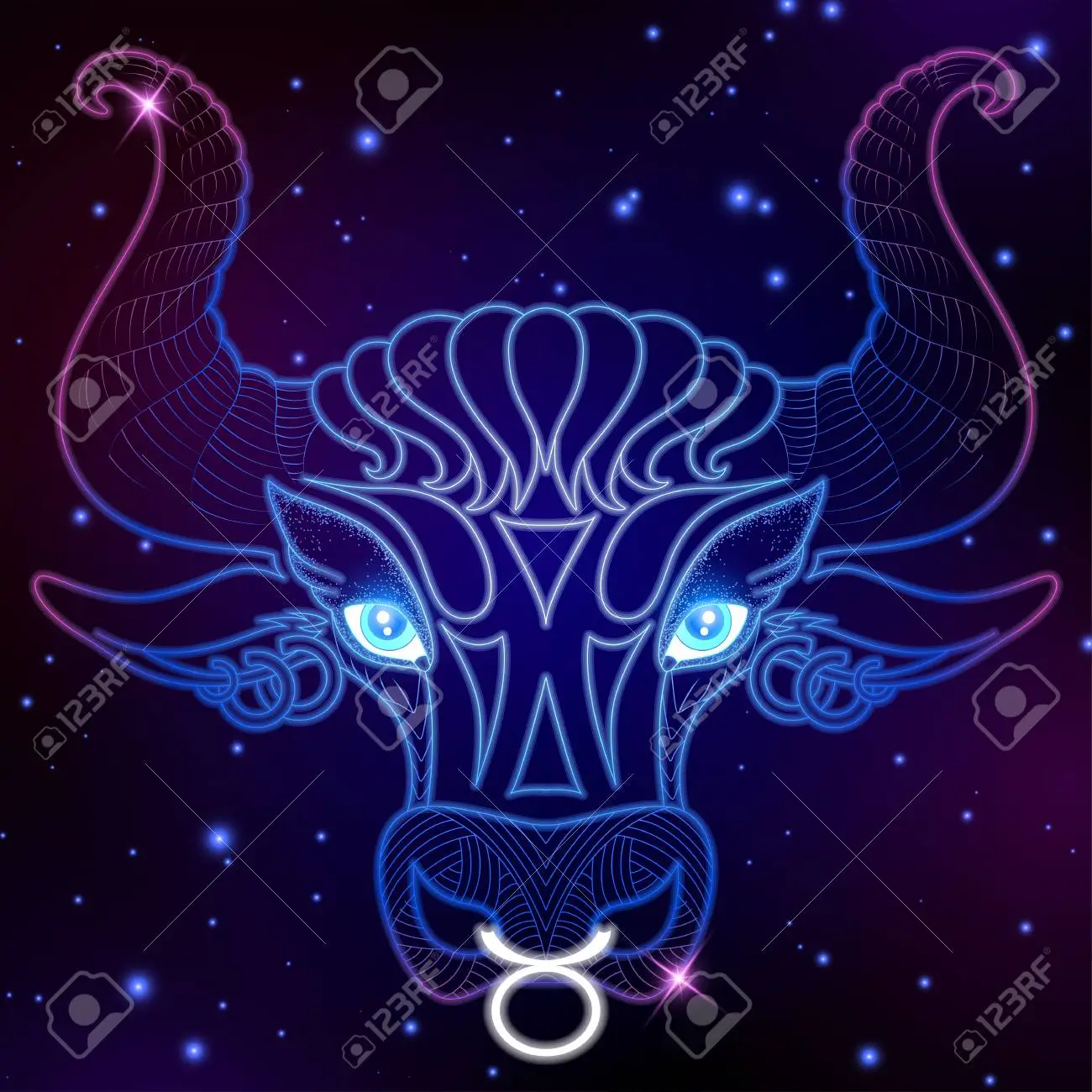 Illustration of the Taurus zodiac sign