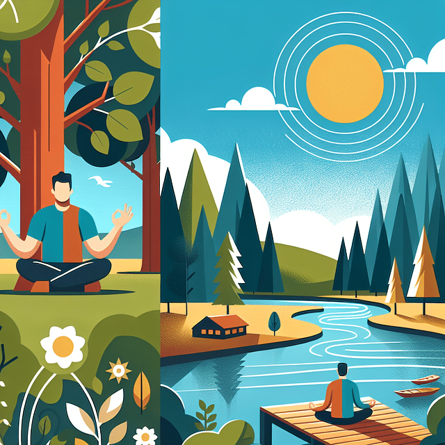 person aligning with the rhythm of nature