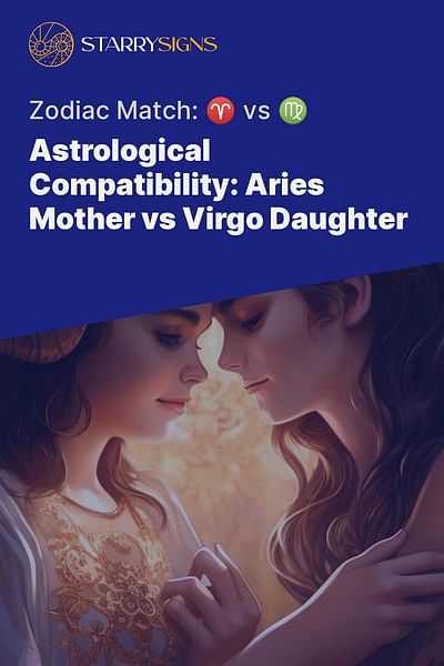 Astrological Compatibility: Aries Mother vs Virgo Daughter - Zodiac Match: ♈ vs ♍