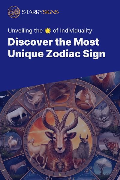 Discover the Most Unique Zodiac Sign - Unveiling the 🌟 of Individuality